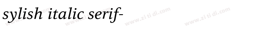sylish italic serif字体转换 sylish italic serif字体转换